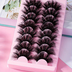 8 Pairs 25mm False Eyelashes Dramatic Volume Long-Lasting Extensions