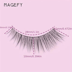 7 Pairs False Eyelashes Thick Curling Lashes Natural Look Fluffy Wispy Lashes