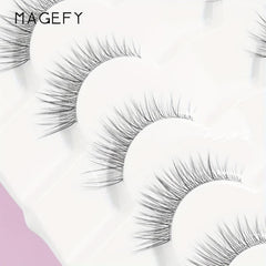 7 Pairs False Eyelashes Thick Curling Lashes Natural Look Fluffy Wispy Lashes