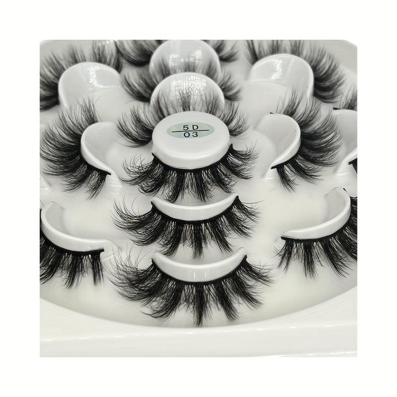 7 Pairs 5D Natural Curling Soft False Eyelashes