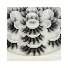 7 Pairs 5D Natural Curling Soft False Eyelashes