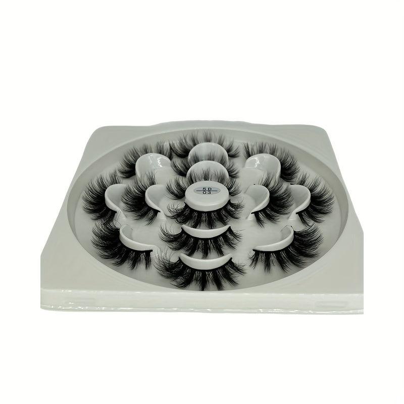 7 Pairs 5D Natural Curling Soft False Eyelashes