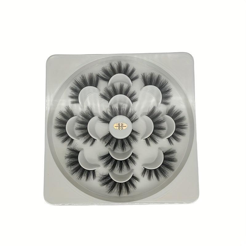 7 Pairs 5D Natural Curling Soft False Eyelashes
