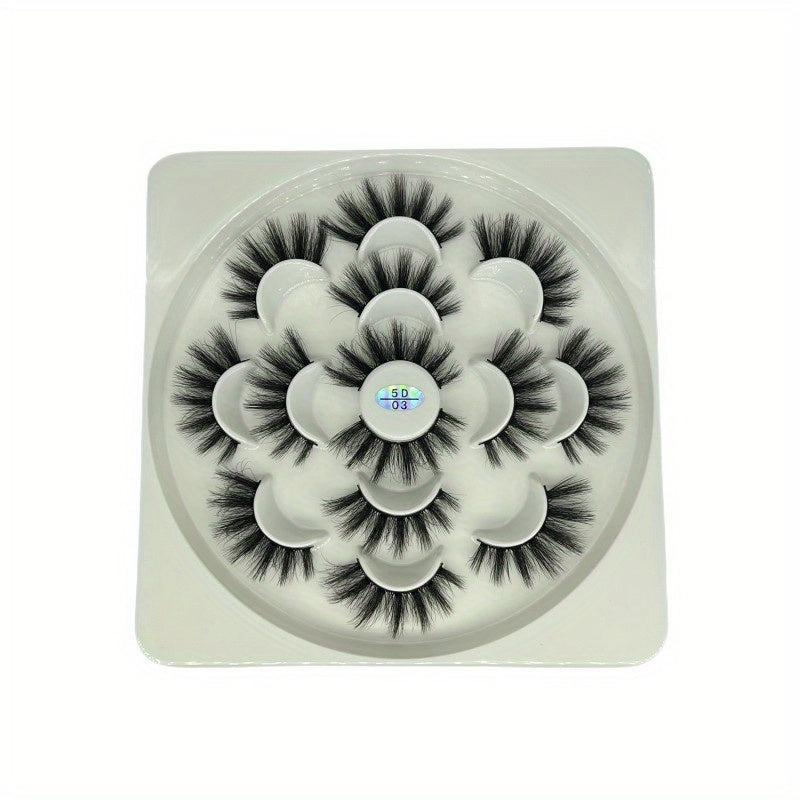 7 Pairs 5D Natural Curling Soft False Eyelashes