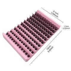 120pcs 8-16mm D Curl Cluster Lashes Soft Natural False Eyelashes DIY