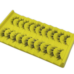 10 Pairs Cat Eye Lashes Natural Fluffy Mink Lashes Curly Reusable