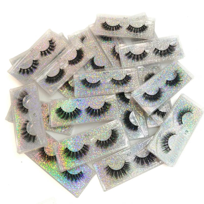 10 Pairs Faux Mink Lashes Fluffy Thick Strip False Eyelashes