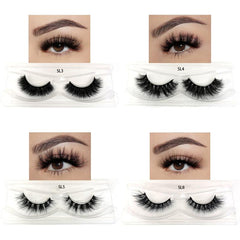 10 Pairs Faux Mink Lashes Fluffy Thick Strip False Eyelashes