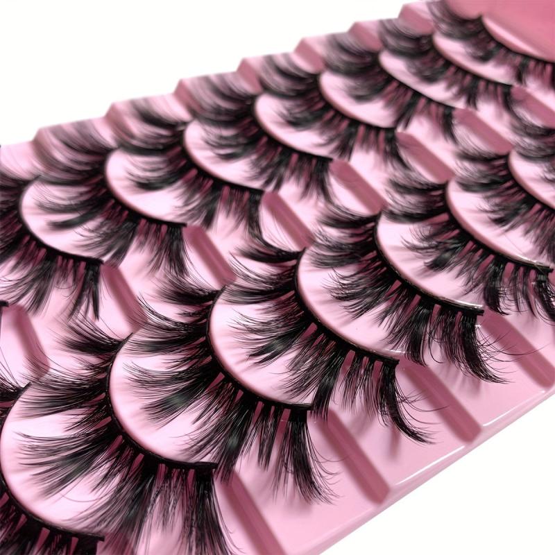 10 Pairs 3D False Eyelashes Thick Curling Long Messy Layers for Dance Parties