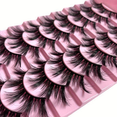 10 Pairs 3D False Eyelashes Thick Curling Long Messy Layers for Dance Parties