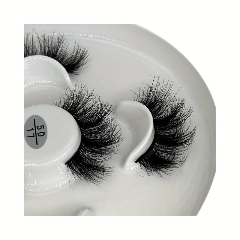 3 Pairs 5D False Eyelashes Fluffy Slender Lashes