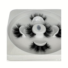 3 Pairs 5D False Eyelashes Fluffy Slender Lashes