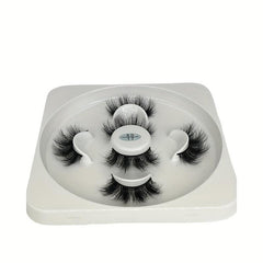 3 Pairs 5D False Eyelashes Fluffy Slender Lashes