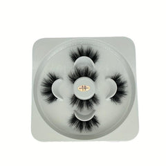 3 Pairs 5D False Eyelashes Fluffy Slender Lashes