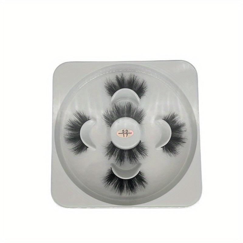 3 Pairs 5D False Eyelashes Fluffy Slender Lashes