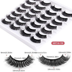 14 Pairs Natural Look False Eyelashes Daily Curling Thick Eye Lashes