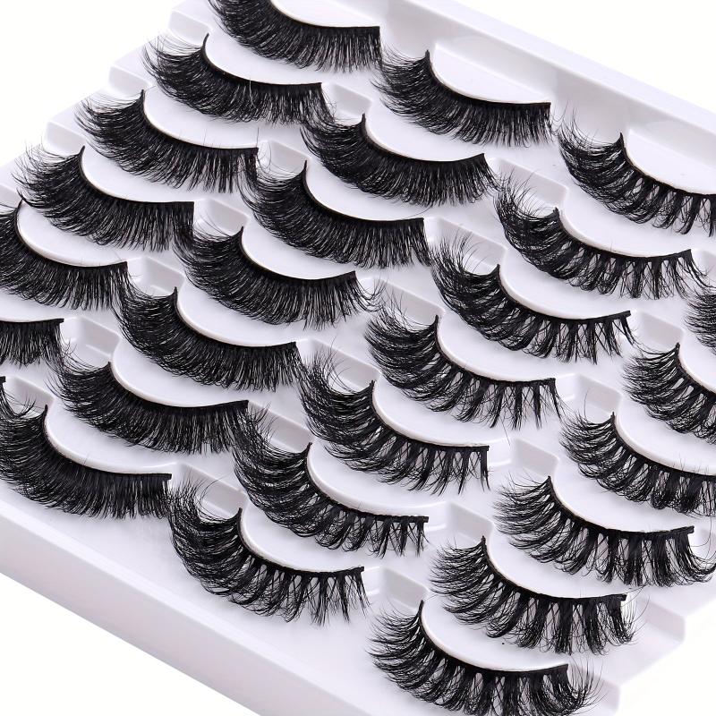 14 Pairs Natural Look False Eyelashes Daily Curling Thick Eye Lashes