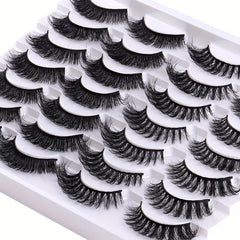 14 Pairs Natural Look False Eyelashes Daily Curling Thick Eye Lashes