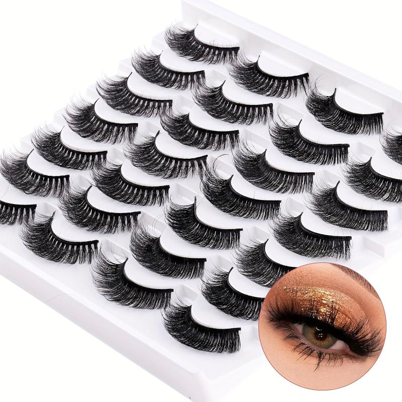 14 Pairs Natural Look False Eyelashes Daily Curling Thick Eye Lashes