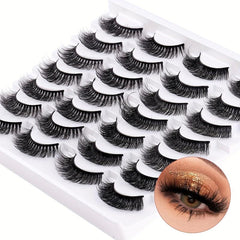 14 Pairs Natural Look False Eyelashes Daily Curling Thick Eye Lashes