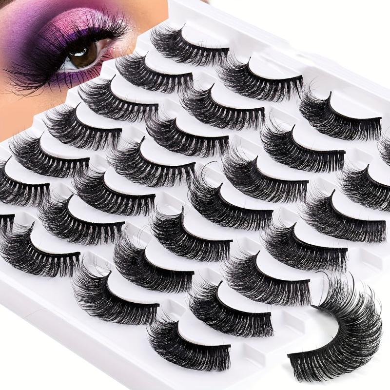 14 Pairs Natural Look False Eyelashes Daily Curling Thick Eye Lashes