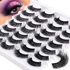 14 Pairs Natural Look False Eyelashes Daily Curling Thick Eye Lashes