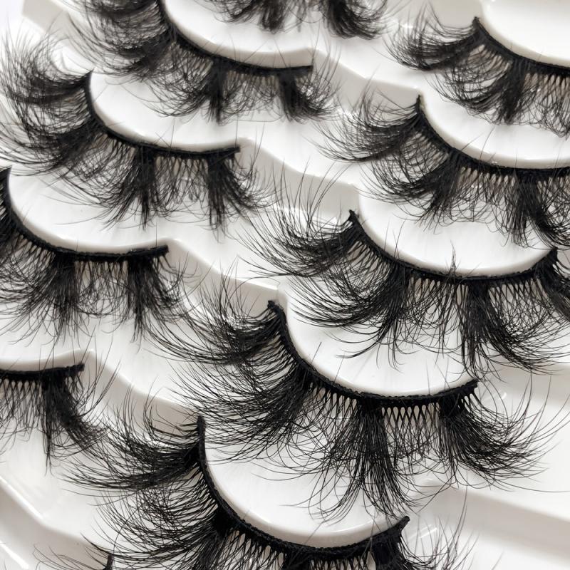 7 Pairs 20mm Fluffy Faux Mink Eyelashes Extension