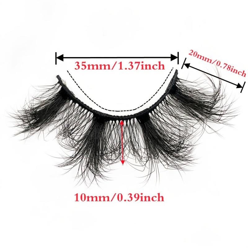7 Pairs 20mm Fluffy Faux Mink Eyelashes Extension