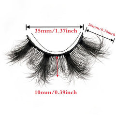 7 Pairs 20mm Fluffy Faux Mink Eyelashes Extension