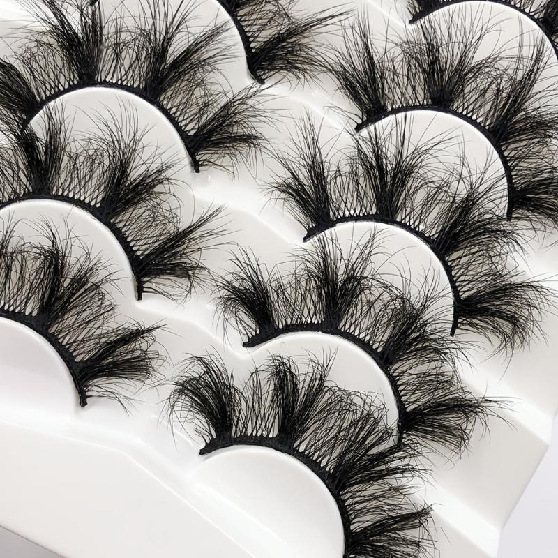 7 Pairs 20mm Fluffy Faux Mink Eyelashes Extension