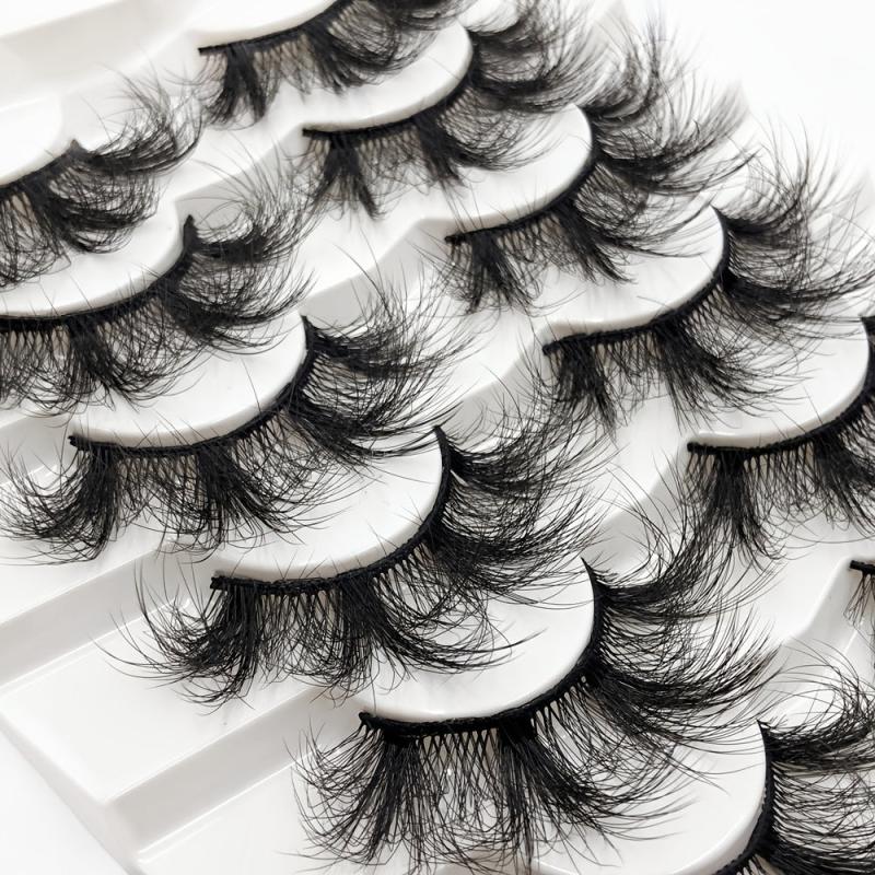 7 Pairs 20mm Fluffy Faux Mink Eyelashes Extension