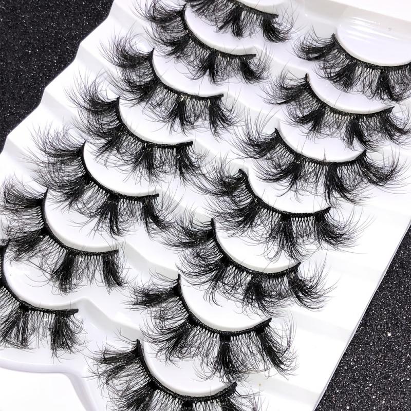 7 Pairs 20mm Fluffy Faux Mink Eyelashes Extension