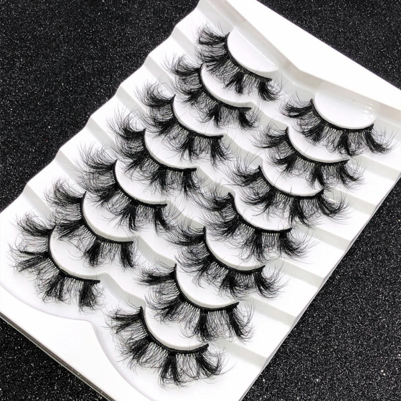 7 Pairs 20mm Fluffy Faux Mink Eyelashes Extension