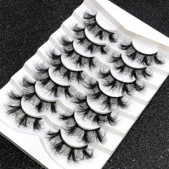 7 Pairs 20mm Fluffy Faux Mink Eyelashes Extension