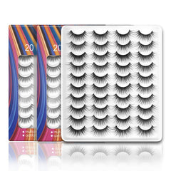 3 Boxes 20 Pairs Fluffy Natural Full Strip 3D Volume Faux Mink Lashes