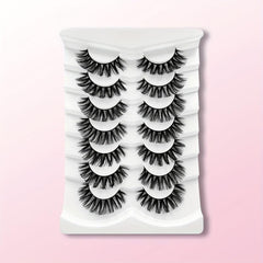 7 Pairs Natural 3D False Eyelashes Silk Reusable Soft False Eyelashes