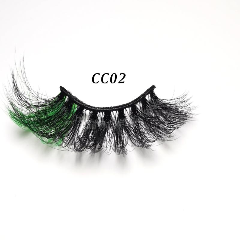 3D Rainbow False Eyelashes 20mm 25mm Fluffy Stage Makeup Lashes