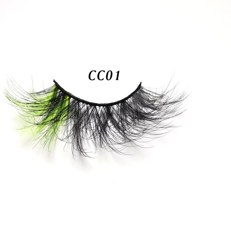 3D Rainbow False Eyelashes 20mm 25mm Fluffy Stage Makeup Lashes