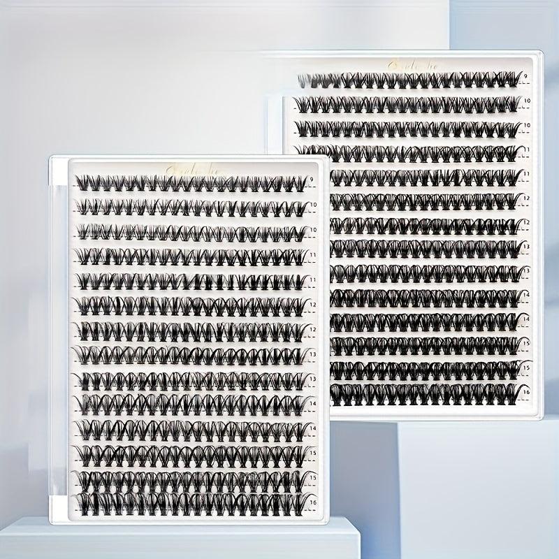 D Curl Mega Volume Lash Clusters 9 16mm DIY - 14 Rows