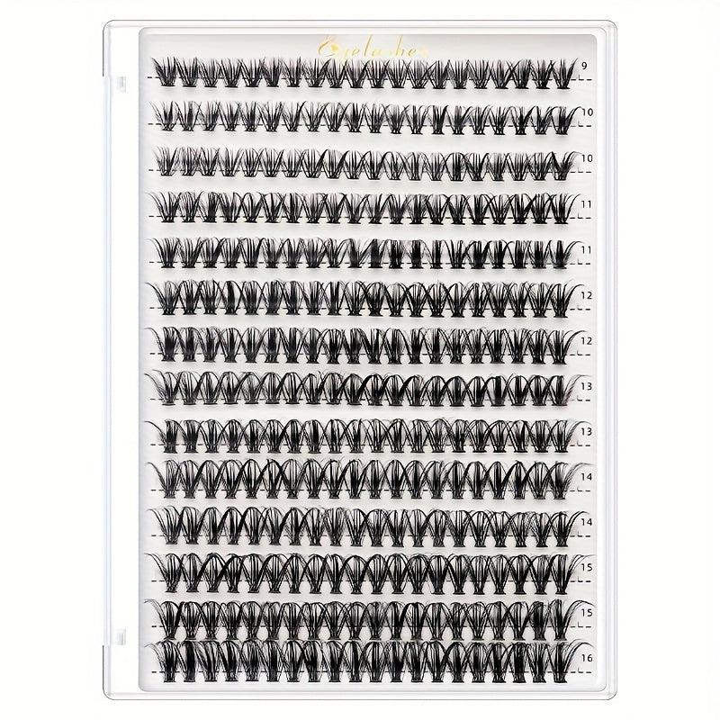 D Curl Mega Volume Lash Clusters 9 16mm DIY - 14 Rows