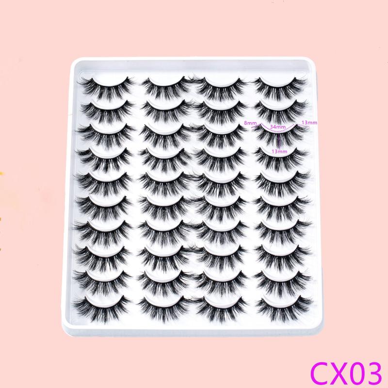 20 Pairs Soft Thick Cat Eye False Eyelashes Three-dimensional Simulation