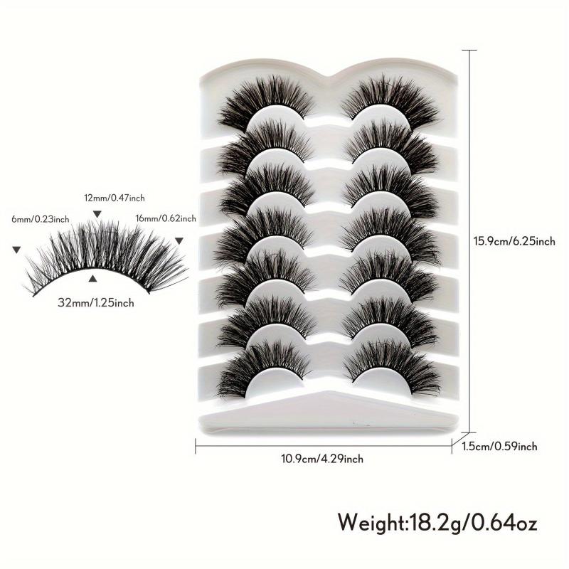 Cat Eye Lashes 3D Faux Mink Eyelashes Fluffy False Lashes Extension