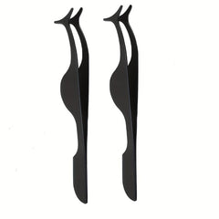2pcs Eyelashes Tweezers False Eyelash Applicator Tool