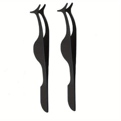 2pcs Eyelashes Tweezers False Eyelash Applicator Tool