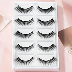 3D Curling Natural False Eyelashes 5 Pairs