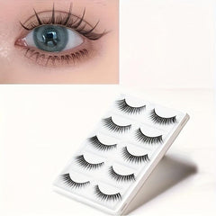 3D Curling Natural False Eyelashes 5 Pairs