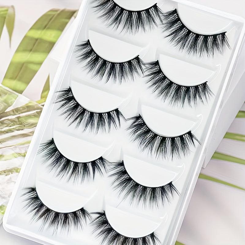 3D Curling Natural False Eyelashes 5 Pairs
