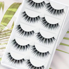 3D Curling Natural False Eyelashes 5 Pairs