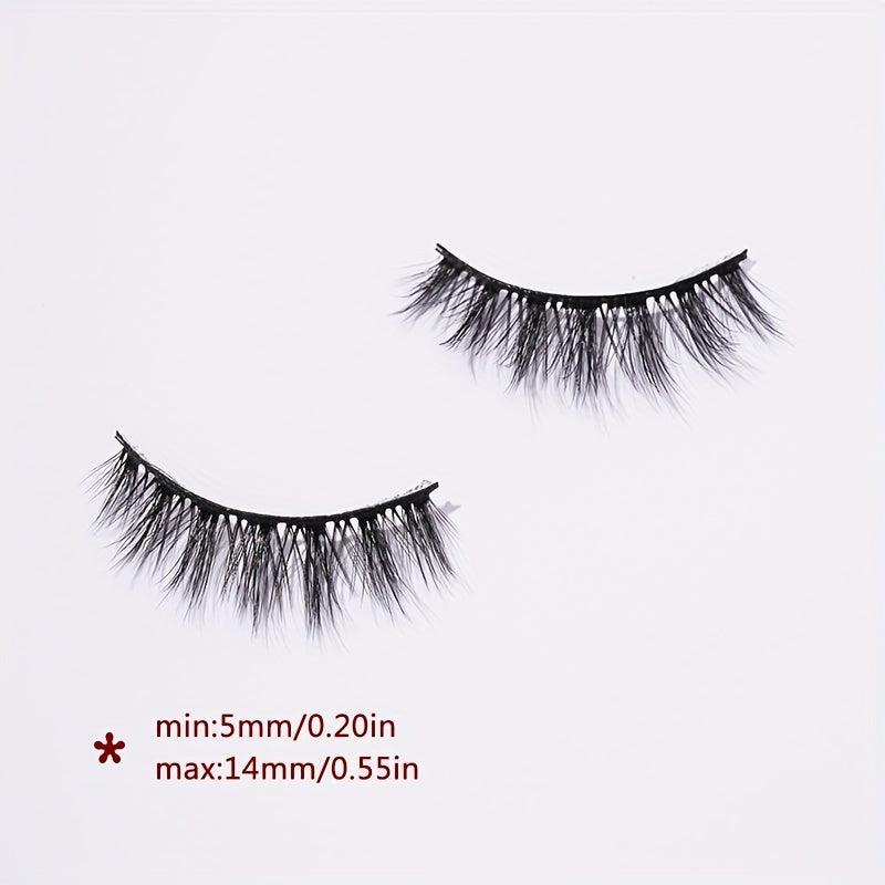 5 Pairs 14mm 3D Crisscross False Eyelashes Extension Cosplay Daily Makeup