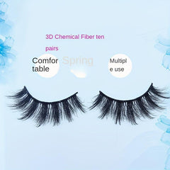 10 Pairs 3D False Eyelashes Thick & Curly Natural Look